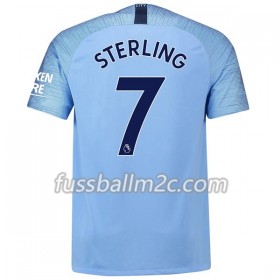 Fußballtrikots Manchester City Sterling 7 Heim Trikotsatz 2018-2019
